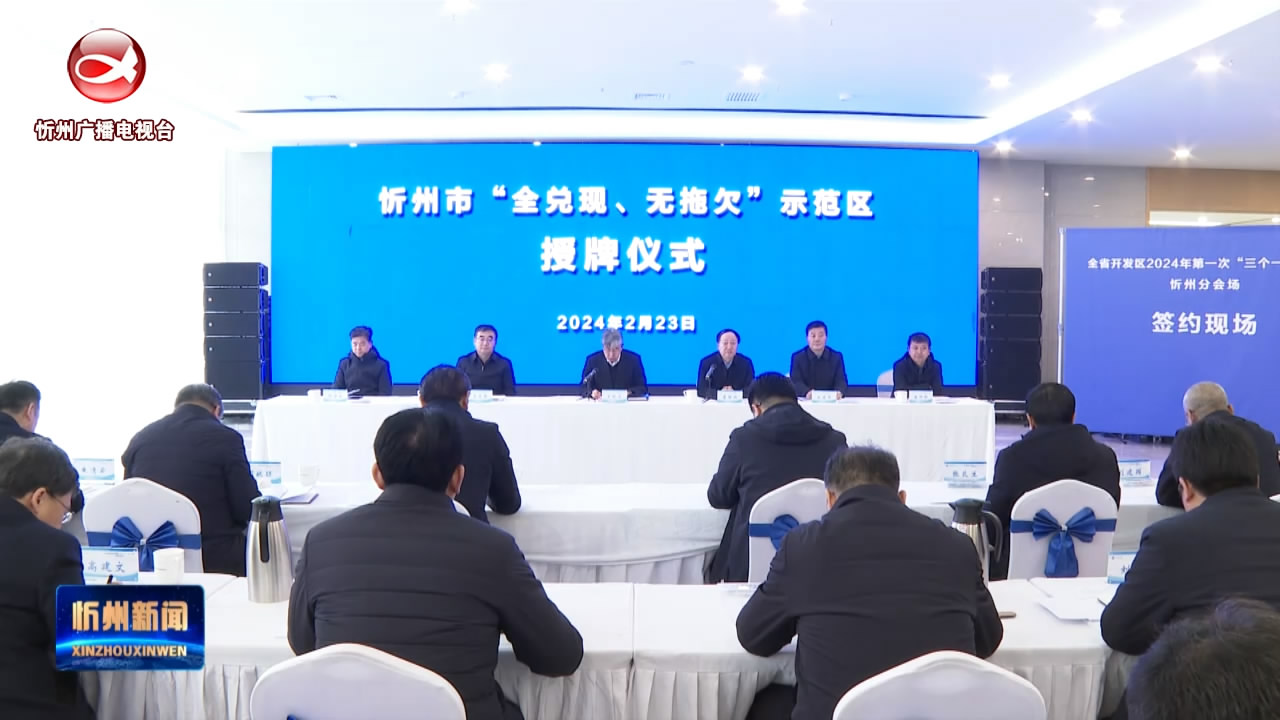 忻州与全省同步举行开发区2024年第一次“三个一批”活动 向首批成功创建“全兑现 无拖欠”示范区的6个省级开发区授牌