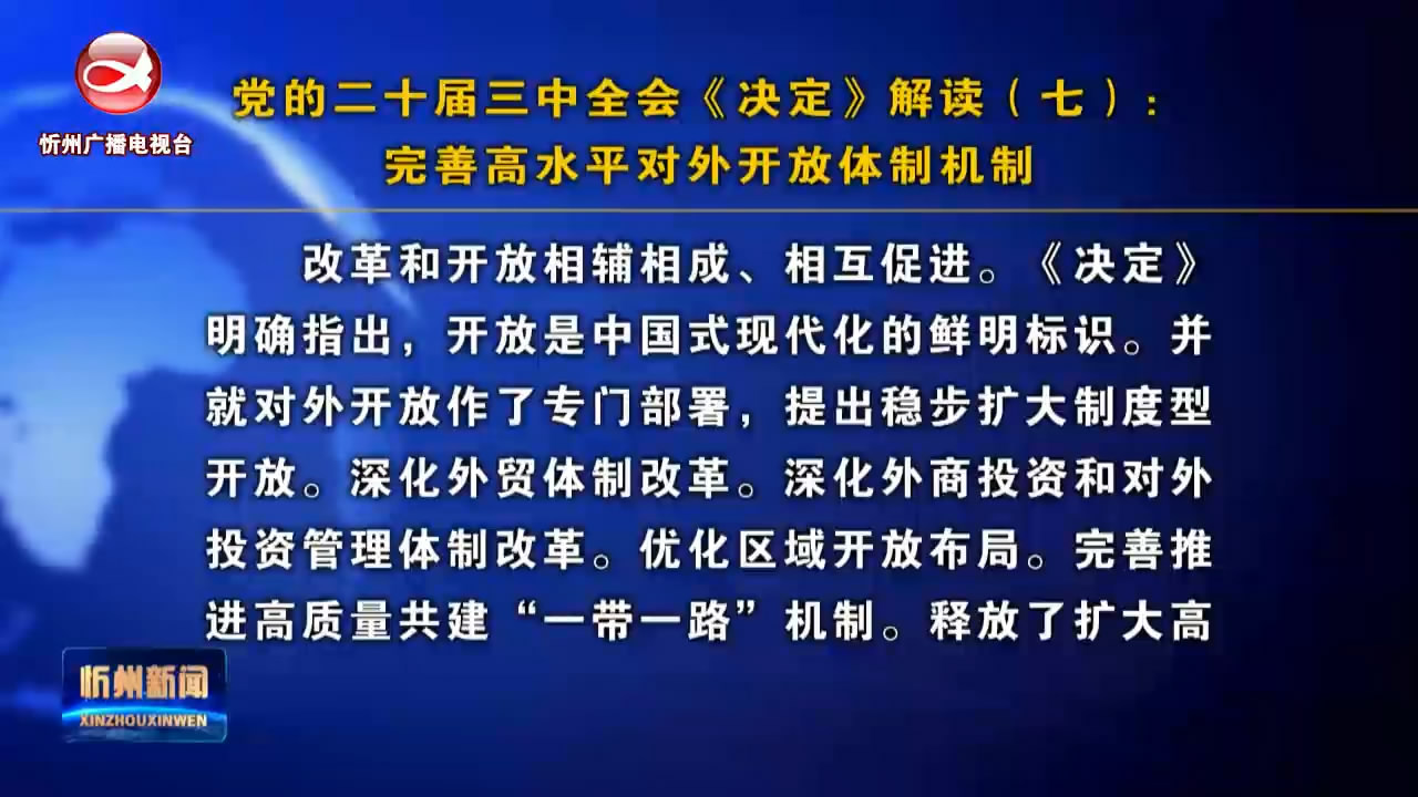 完善高水平对外开放体制机制​